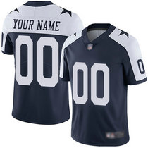 Nike Dallas Cowboys Customized #92 Tony Tolbert Blue Thanksgiving Limited Vapor Untouchable Authentic Stitched NFL Jerseys