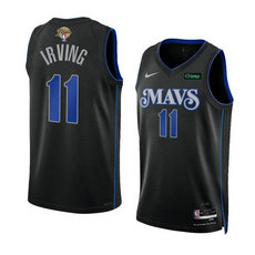 Nike Dallas Mavericks #11 Kyrie Irving Black City 2024 Finals Stitched Basketball Jersey