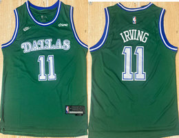 Nike Dallas Mavericks #11 Kyrie Irving Green With Advertising NBA Jersey