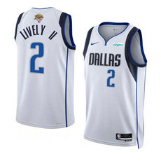 Nike Dallas Mavericks #2 Dereck Lively II White 2024 Finals Stitched Basketball Jersey
