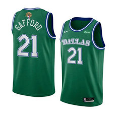 Nike Dallas Mavericks #21 Daniel Gafford Green 2024 Finals Stitched Basketball Jersey