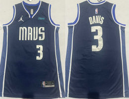 Nike Dallas Mavericks #3 Anthony Davis Navy Stitched Basketball Jersey