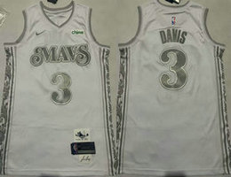Nike Dallas Mavericks #3 Anthony Davis White City Stitched Basketball Jersey
