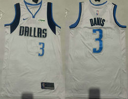 Nike Dallas Mavericks #3 Anthony Davis White Stitched Basketball Jersey