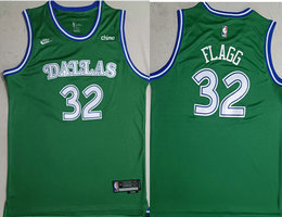 Nike Dallas Mavericks #32 Cooper Flagg Green With Advertising NBA Jersey