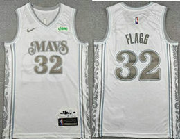 Nike Dallas Mavericks #32 Cooper Flagg White City With Advertising Authentic Stitched NBA Jersey