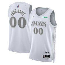 Nike Dallas Mavericks Custom White 2024-25 City Stitched NBA Jersey