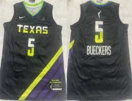 Nike Dallas Wings #5 Paige Bueckers Black Stitched Basketball Jersey