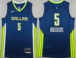Nike Dallas Wings #5 Paige Bueckers Navy Stitched Basketball Jersey