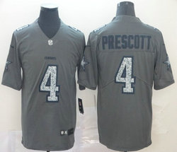 Nike Dallas cowboys #4 Dak Prescott Grey Fashion Static Limited Authentic Stitched NFL Jersey