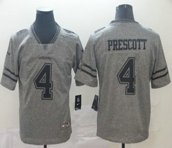 Nike Dallas cowboys #4 Dak Prescott Grey Gridiron Vapor Untouchable Authentic Stitched NFL Jersey