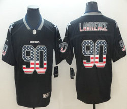 Nike Dallas cowboys #90 Demarcus Lawrence Black USA Flag Fashion Vapor Untouchable Authentic stitched NFL jersey