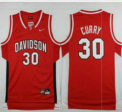 Nike Davidson Wildcats #30 Stephen Curry Red College Basketball stitched Jersey