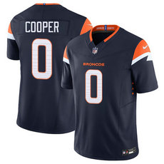 Nike Denver Broncos #0 Jonathon Cooper Navy Authentic Stitched NFL Jersey