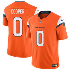 Nike Denver Broncos #0 Jonathon Cooper Orange Authentic Stitched NFL Jersey