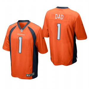 Nike Denver Broncos #1 Dad Orange 2021 Fathers Day Authentic Stitched NFL Jersey