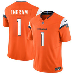 Nike Denver Broncos #1 Evan Engram Orange Vapor Untouchable Authentic Stitched NFL Jersey