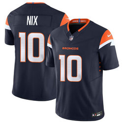 Nike Denver Broncos #10 Bo Nix Navy 2024 Authentic Stitched NFL Jersey