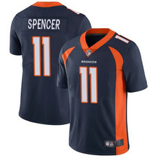 Nike Denver Broncos #11 Diontae Spencer Navy Blue Vapor Untouchable Authentic stitched NFL jersey