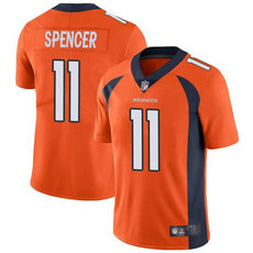 Nike Denver Broncos #11 Diontae Spencer Orange Vapor Untouchable Authentic stitched NFL jersey