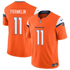 Nike Denver Broncos #11 Troy Franklin Orange Authentic Stitched NFL Jersey