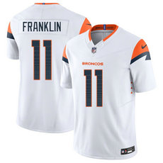 Nike Denver Broncos #11 Troy Franklin White Authentic Stitched NFL Jersey