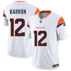 Nike Denver Broncos #12 Jahdae Barron White 2025 Draft Authentic Stitched NFL Jersey