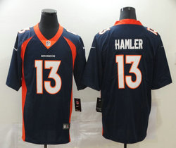 Nike Denver Broncos #13 KJ Hamler Navy Blue Vapor Untouchable Authentic stitched NFL jersey