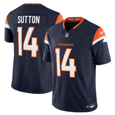 Nike Denver Broncos #14 Courtland Sutton Navy 2024 F.U.S.E Authentic Stitched NFL Jersey