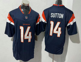 Nike Denver Broncos #14 Courtland Sutton Navy Authentic Stitched NFL Jersey