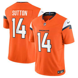Nike Denver Broncos #14 Courtland Sutton Orange 2024 F.U.S.E Authentic Stitched NFL Jersey
