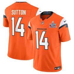 Nike Denver Broncos #14 Courtland Sutton Orange Super Bowl LX 60 Patch Jersey