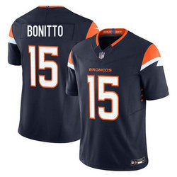 Nike Denver Broncos #15 Nik Bonitto Navy Authentic Stitched NFL Jersey