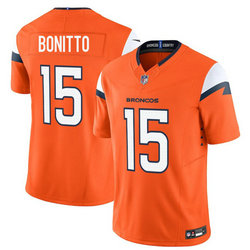 Nike Denver Broncos #15 Nik Bonitto Orange Authentic Stitched NFL Jersey