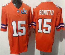 Nike Denver Broncos #15 Nik Bonitto Orange Throwback Super Bowl LX 60 Patch Jersey