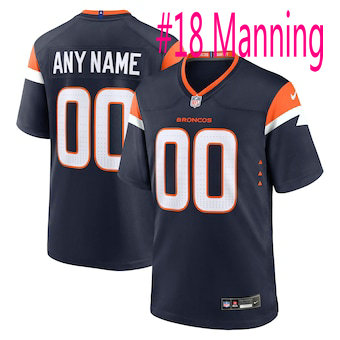Nike Denver Broncos #18 Peyton Manning Navy 2024 F.U.S.E Authentic Stitched NFL Jersey