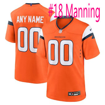 Nike Denver Broncos #18 Peyton Manning Orange 2024 F.U.S.E Authentic Stitched NFL Jersey