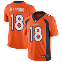 Nike Denver Broncos #18 Peyton Manning Orange Vapor Untouchable Authentic Stitched NFL Jersey