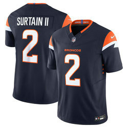 Nike Denver Broncos #2 Pat Surtain II Navy 2024 F.U.S.E Authentic Stitched NFL Jersey