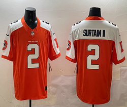 Nike Denver Broncos #2 Pat Surtain II Orange Thanksgiving F.U.S.E. NFL Jersey
