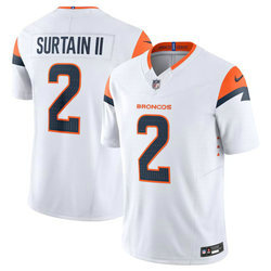 Nike Denver Broncos #2 Pat Surtain II White 2024 F.U.S.E Authentic Stitched NFL Jersey
