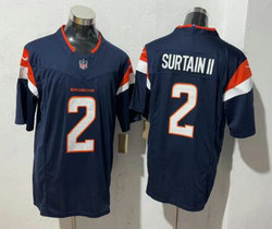Nike Denver Broncos #2 Patrick Surtain II Navy Authentic Stitched NFL Jersey