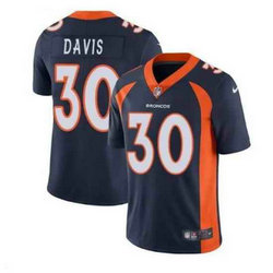 Nike Denver Broncos #30 Terrell Davis Navy Vapor Untouchable Authentic Stitched NFL Jersey