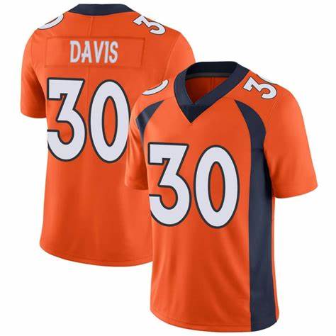 Nike Denver Broncos #30 Terrell Davis Orange Vapor Untouchable Authentic Stitched NFL Jerseys