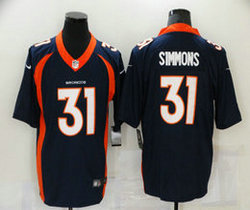 Nike Denver Broncos #31 Justin Simmons Navy Vapor Untouchable Authentic stitched NFL jersey