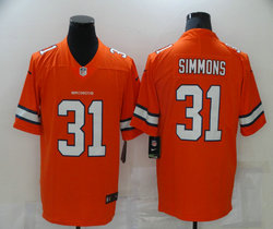 Nike Denver Broncos #31 Justin Simmons Orange Rush Authentic stitched NFL jersey