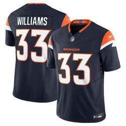 Nike Denver Broncos #33 Javonte Williams Navy 2024 F.U.S.E Authentic Stitched NFL Jersey