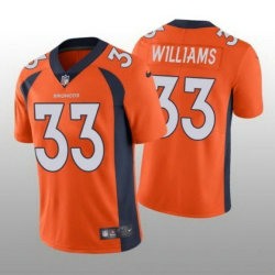 Nike Denver Broncos #33 Javonte Williams Orange Vapor Untouchable Authentic Stitched NFL Jersey