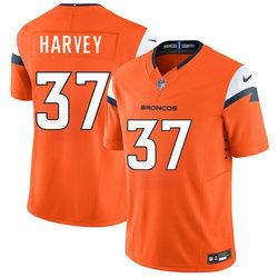 Nike Denver Broncos #37 RJ Harvey Orange 2025 Draft Authentic Stitched NFL Jersey