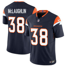 Nike Denver Broncos #38 Jaleel McLaughlin Navy Authentic Stitched NFL Jersey